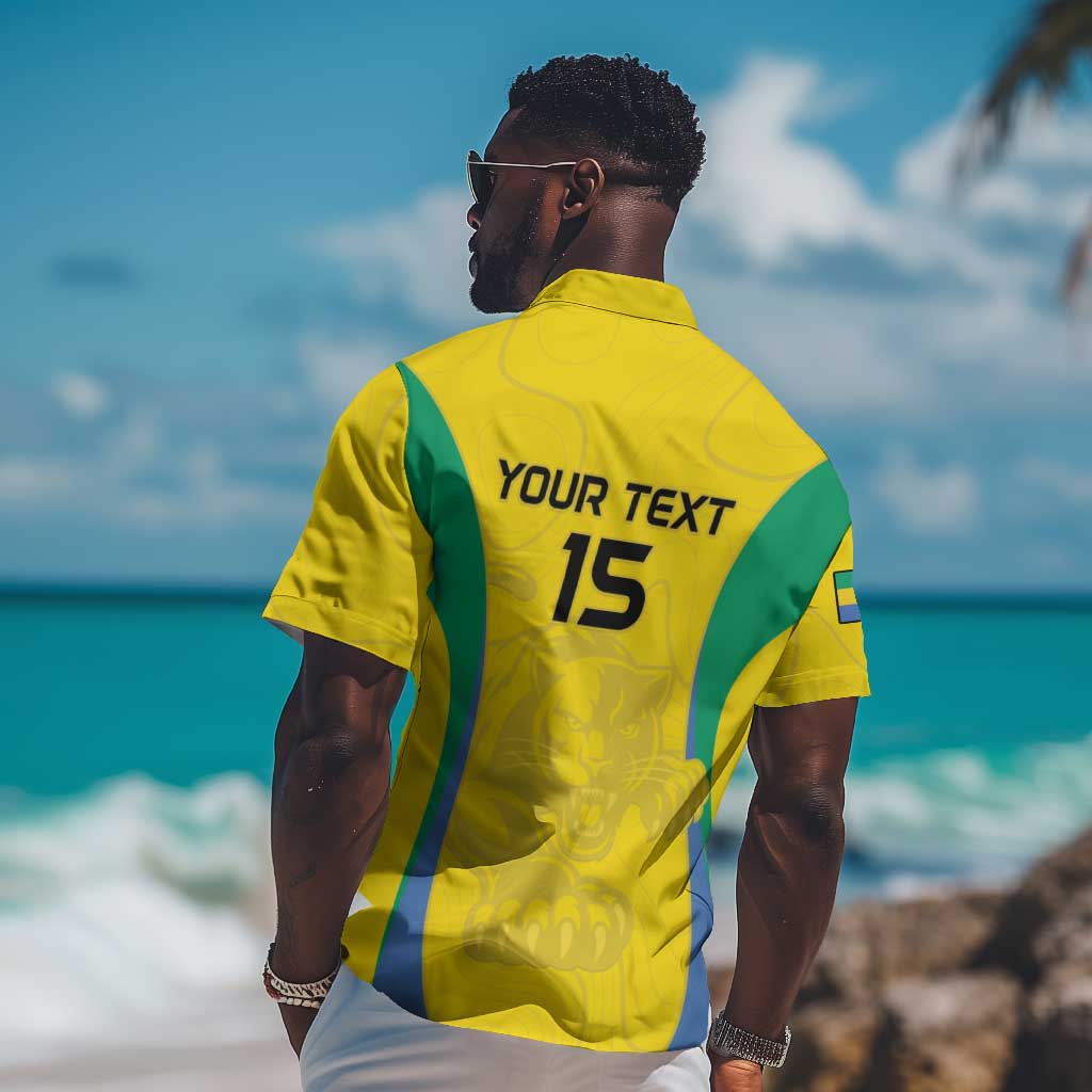 Custom Gabon Football Hawaiian Shirt Go Champions Les Pantheres - Wonder Print Shop