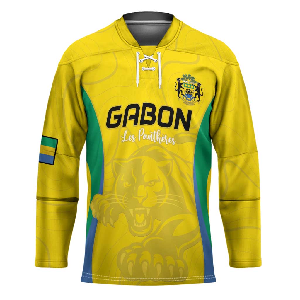 Custom Gabon Football Hockey Jersey Go Champions Les Pantheres - Wonder Print Shop