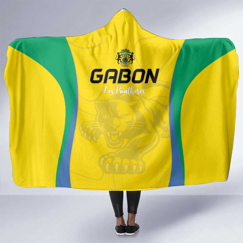 Gabon Football Hooded Blanket Go Champions Les Pantheres - Wonder Print Shop