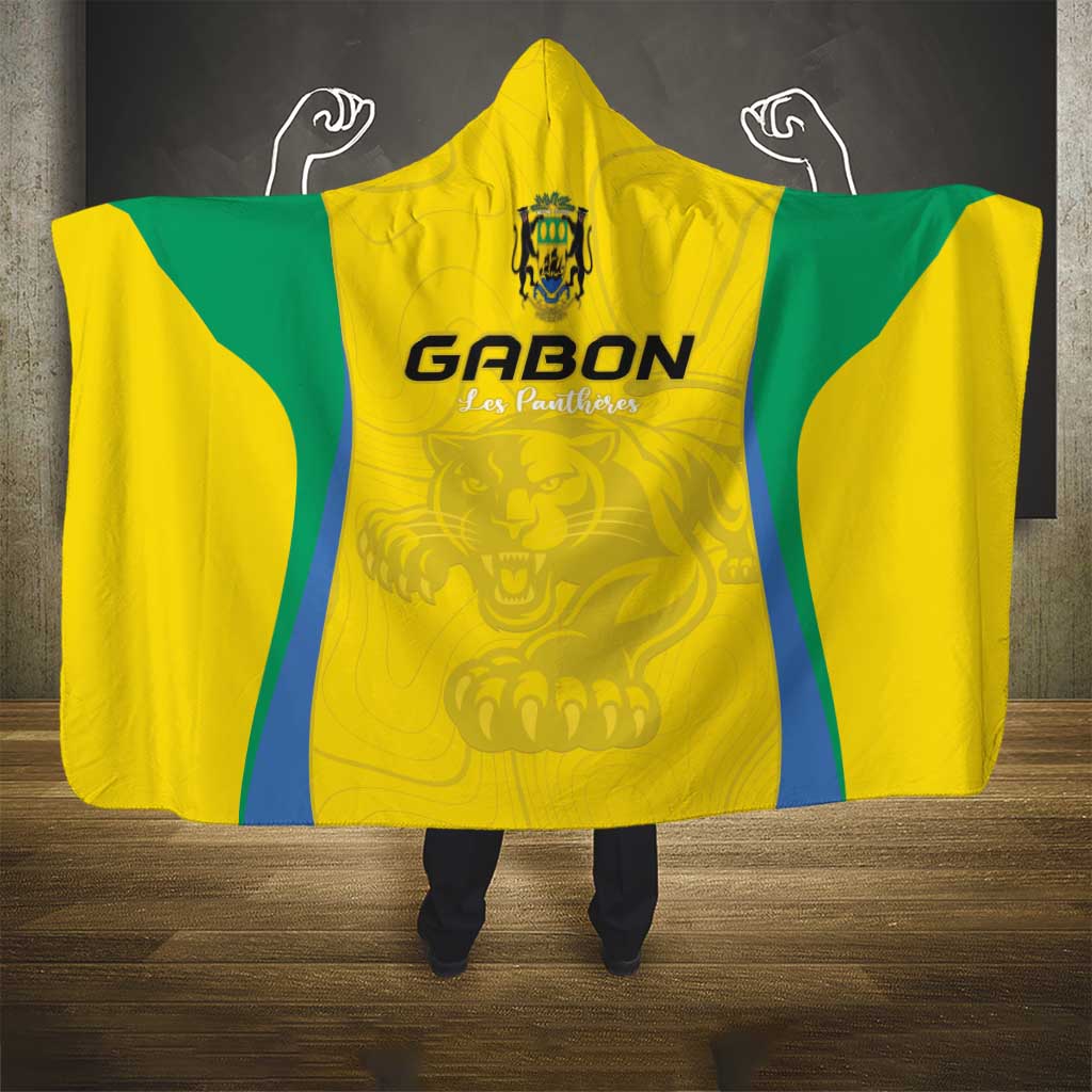 Gabon Football Hooded Blanket Go Champions Les Pantheres - Wonder Print Shop