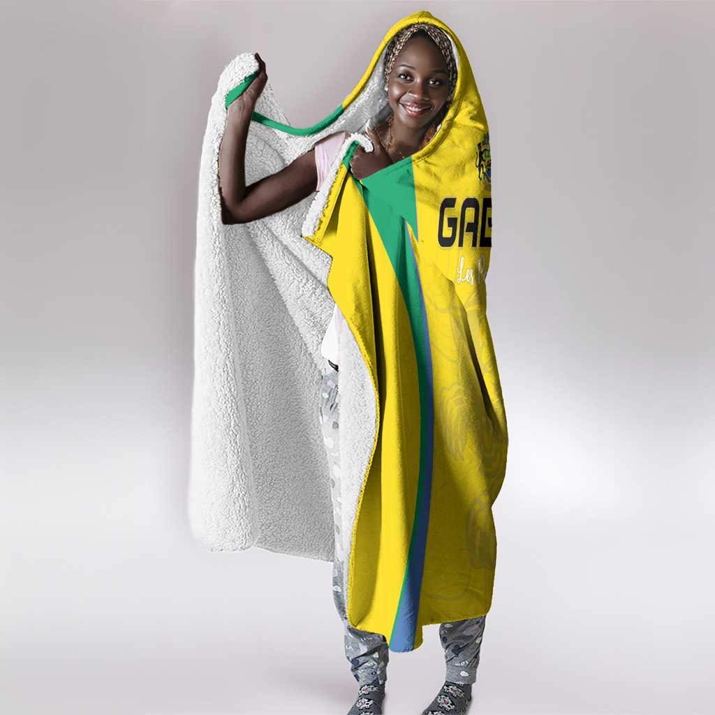 Gabon Football Hooded Blanket Go Champions Les Pantheres - Wonder Print Shop
