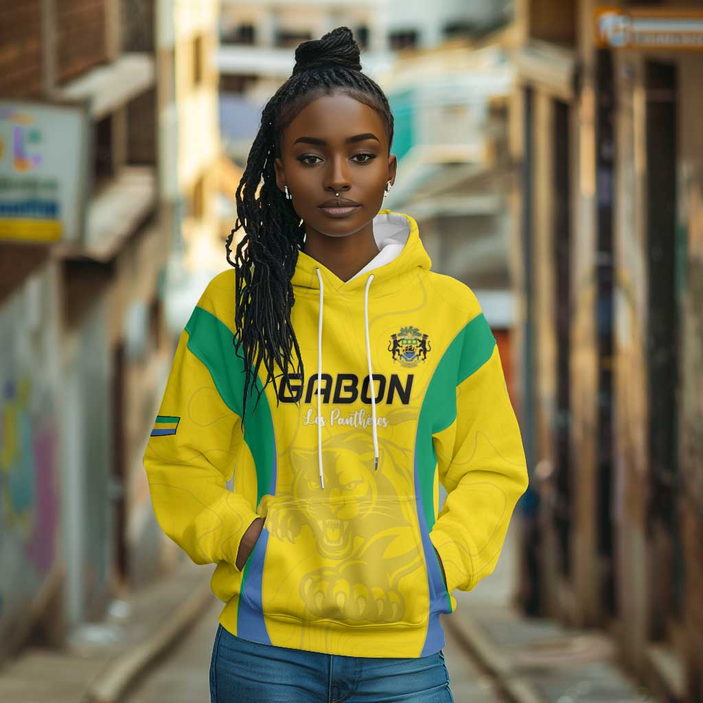 Custom Gabon Football Hoodie Go Champions Les Pantheres - Wonder Print Shop