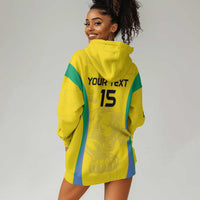 Custom Gabon Football Hoodie Dress Go Champions Les Pantheres - Wonder Print Shop