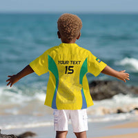 Custom Gabon Football Kid Hawaiian Shirt Go Champions Les Pantheres - Wonder Print Shop