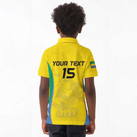 Custom Gabon Football Kid Polo Shirt Go Champions Les Pantheres - Wonder Print Shop