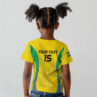 Custom Gabon Football Kid T shirt Go Champions Les Pantheres - Wonder Print Shop