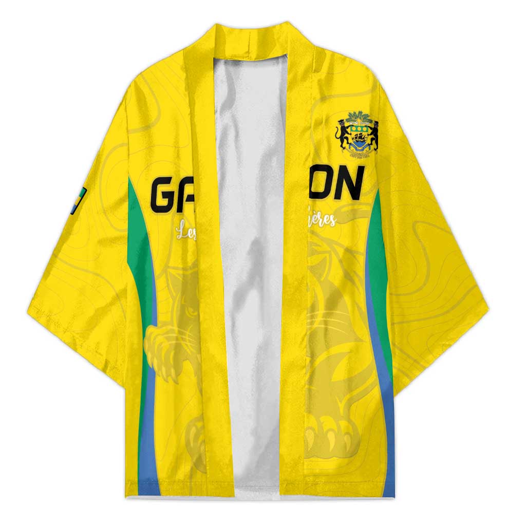 Custom Gabon Football Kimono Go Champions Les Pantheres - Wonder Print Shop