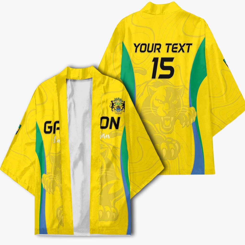 Custom Gabon Football Kimono Go Champions Les Pantheres - Wonder Print Shop