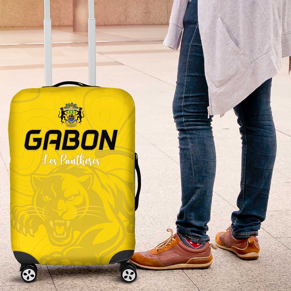 Gabon Football Luggage Cover Go Champions Les Pantheres - Wonder Print Shop