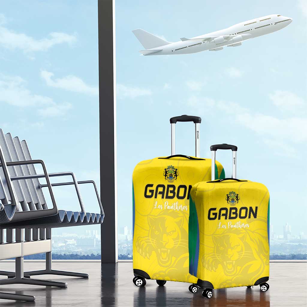 Gabon Football Luggage Cover Go Champions Les Pantheres - Wonder Print Shop