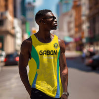 Custom Gabon Football Men Tank Top Go Champions Les Pantheres - Wonder Print Shop
