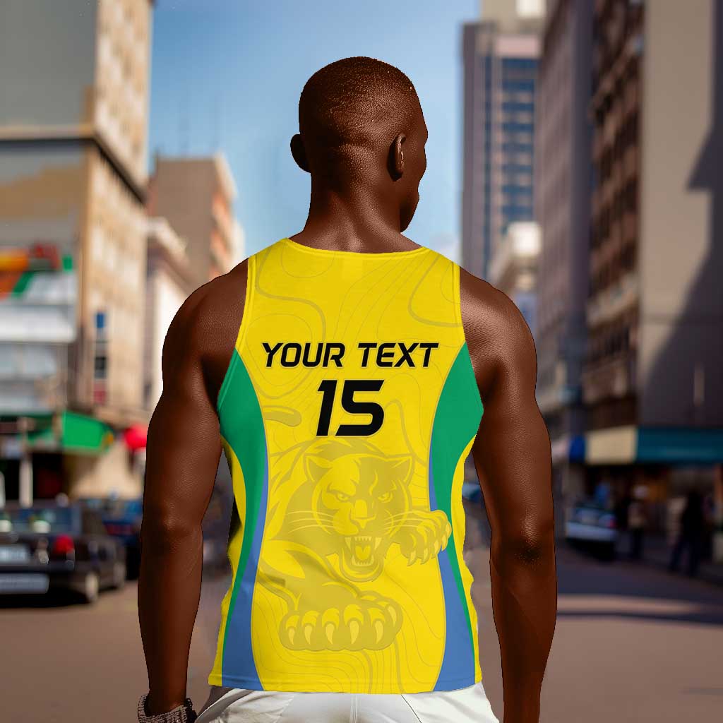 Custom Gabon Football Men Tank Top Go Champions Les Pantheres - Wonder Print Shop