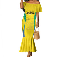 Custom Gabon Football Mermaid Dress Go Champions Les Pantheres - Wonder Print Shop