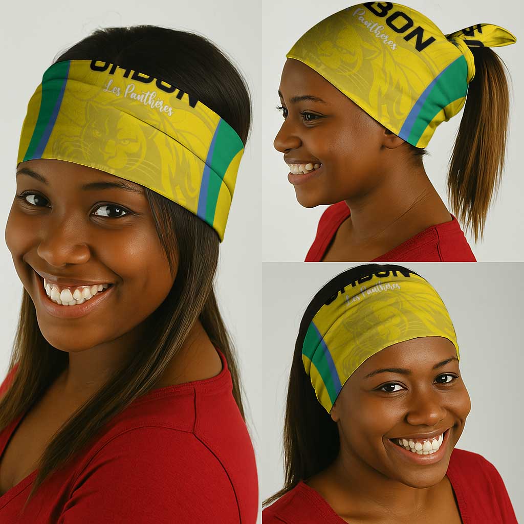Gabon Football Neck Gaiter Go Champions Les Pantheres - Wonder Print Shop
