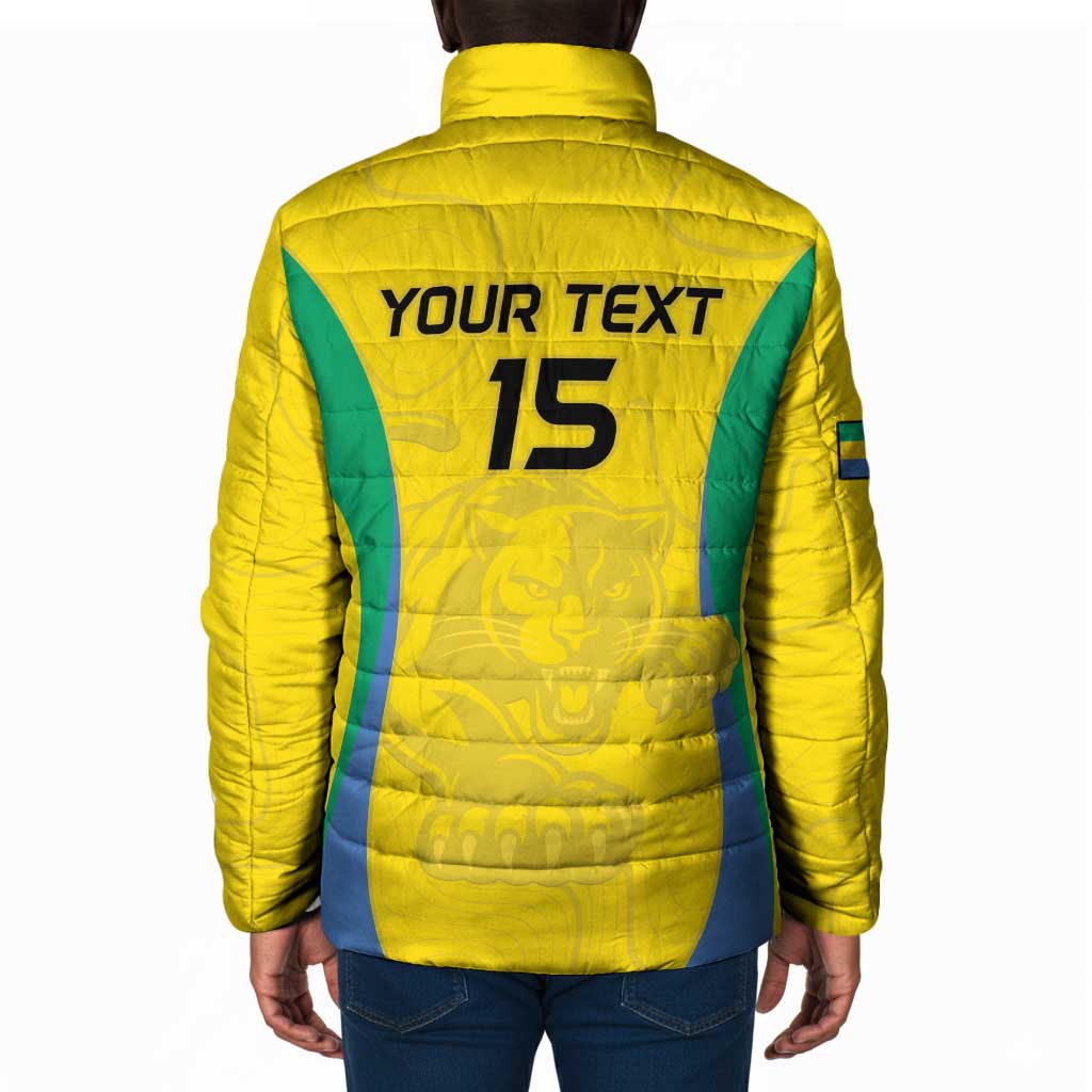 Custom Gabon Football Padded Jacket Go Champions Les Pantheres - Wonder Print Shop
