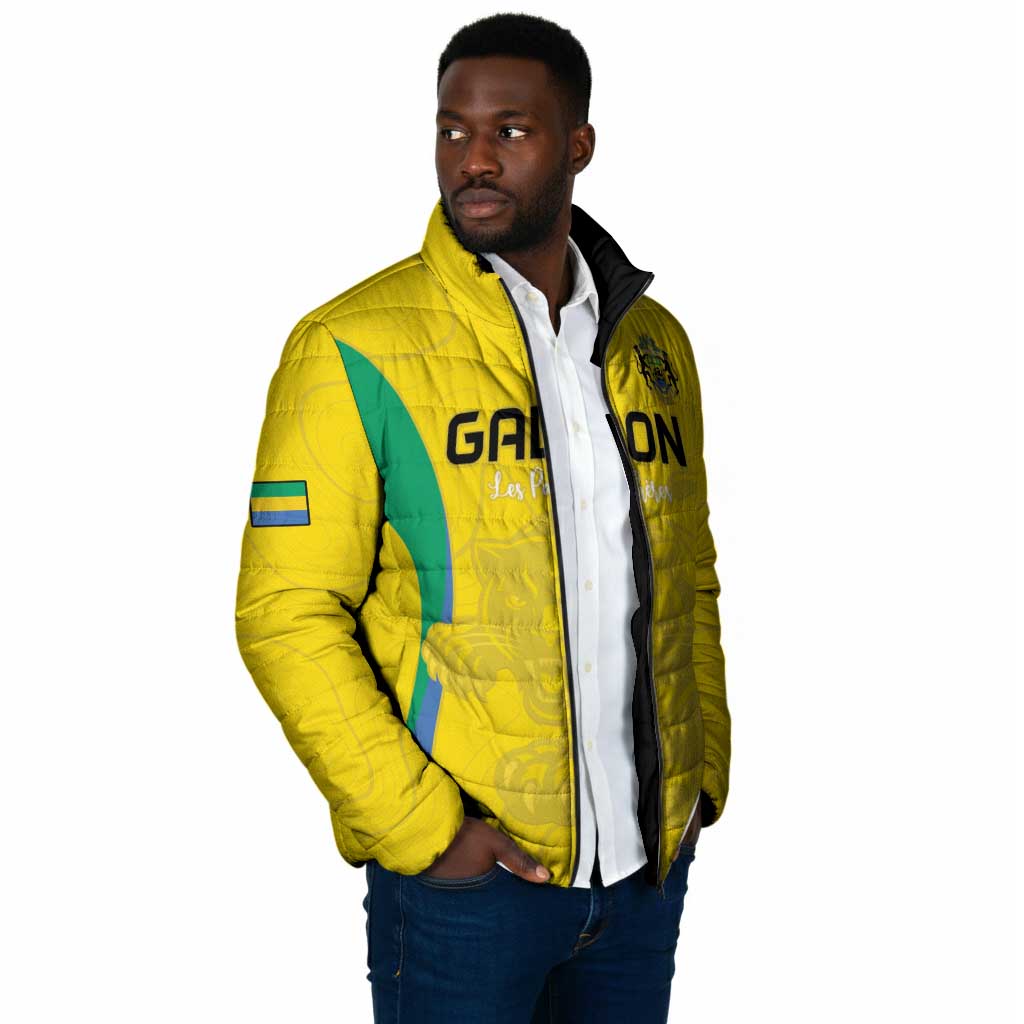 Custom Gabon Football Padded Jacket Go Champions Les Pantheres - Wonder Print Shop