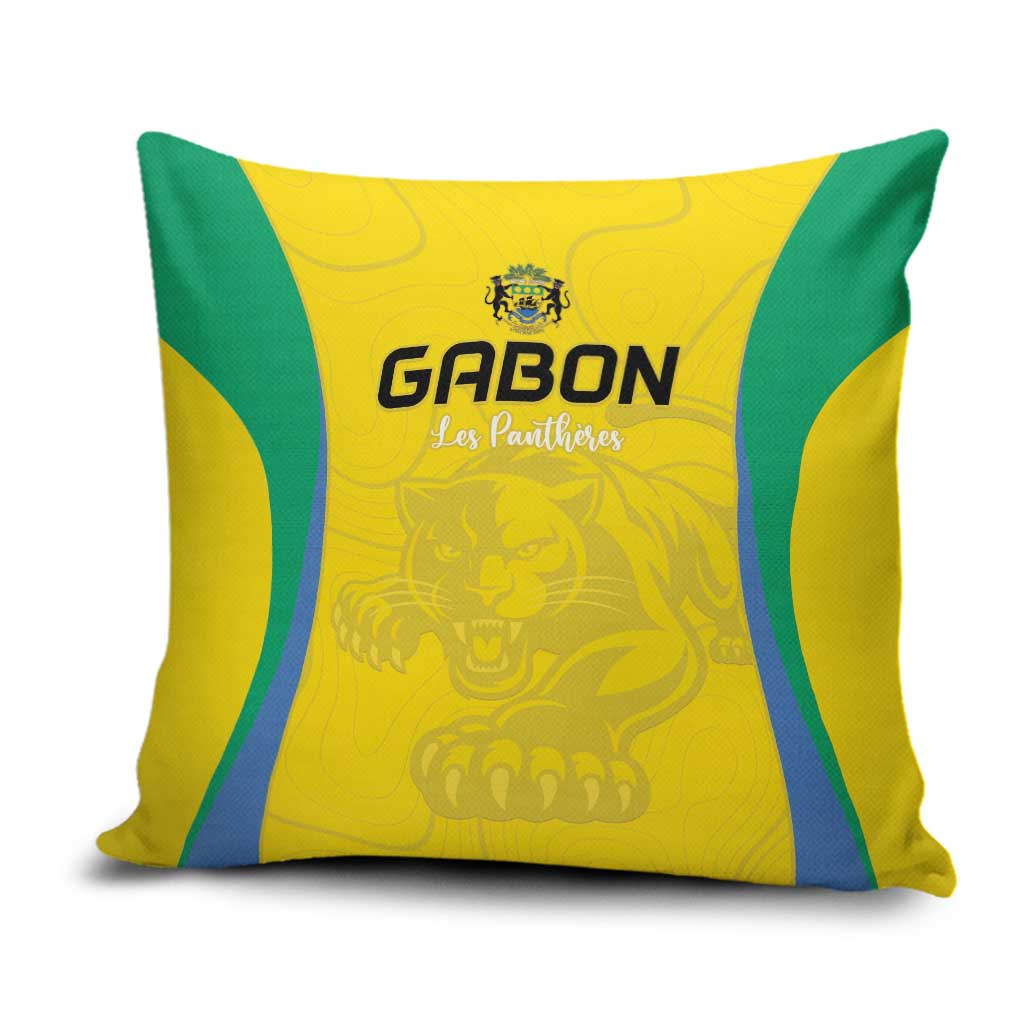 Gabon Football Pillow Cover Go Champions Les Pantheres - Wonder Print Shop