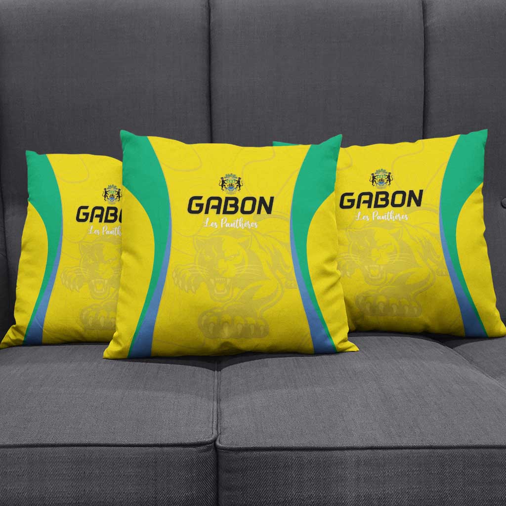 Gabon Football Pillow Cover Go Champions Les Pantheres - Wonder Print Shop