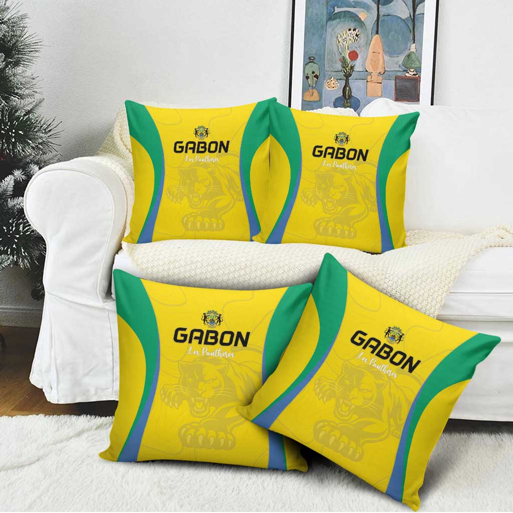 Gabon Football Pillow Cover Go Champions Les Pantheres - Wonder Print Shop