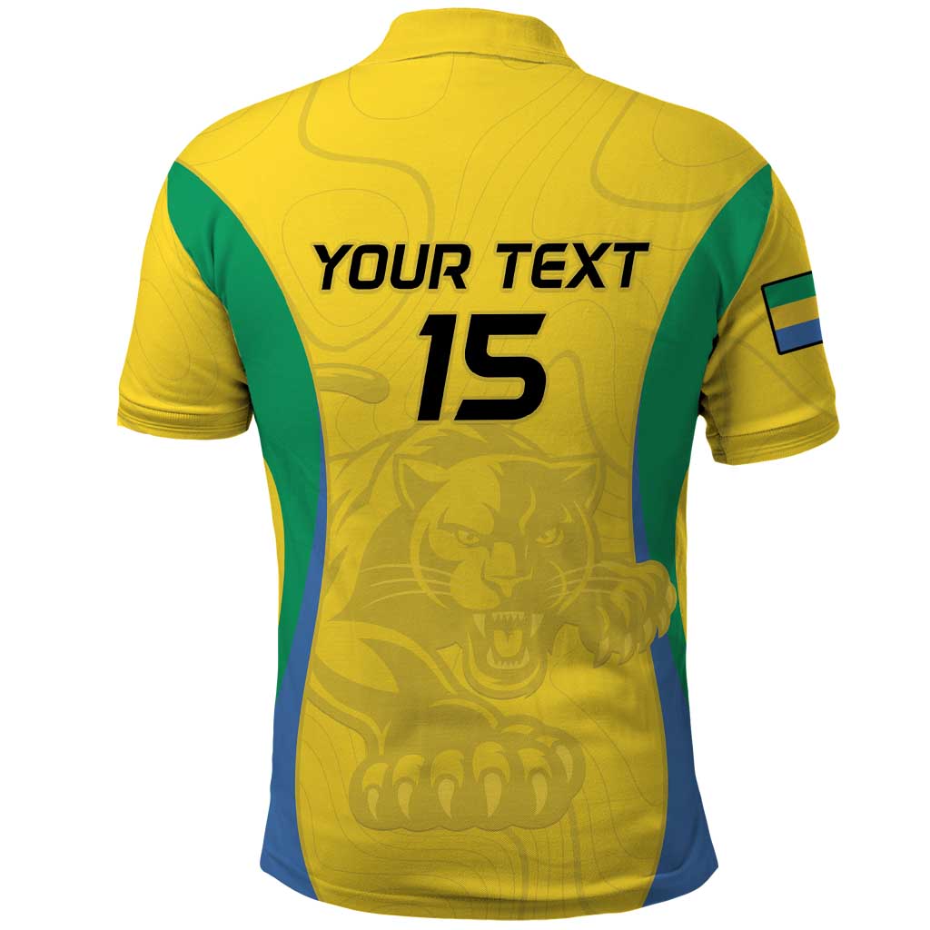 Custom Gabon Football Polo Shirt Go Champions Les Pantheres - Wonder Print Shop