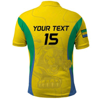 Custom Gabon Football Polo Shirt Go Champions Les Pantheres - Wonder Print Shop