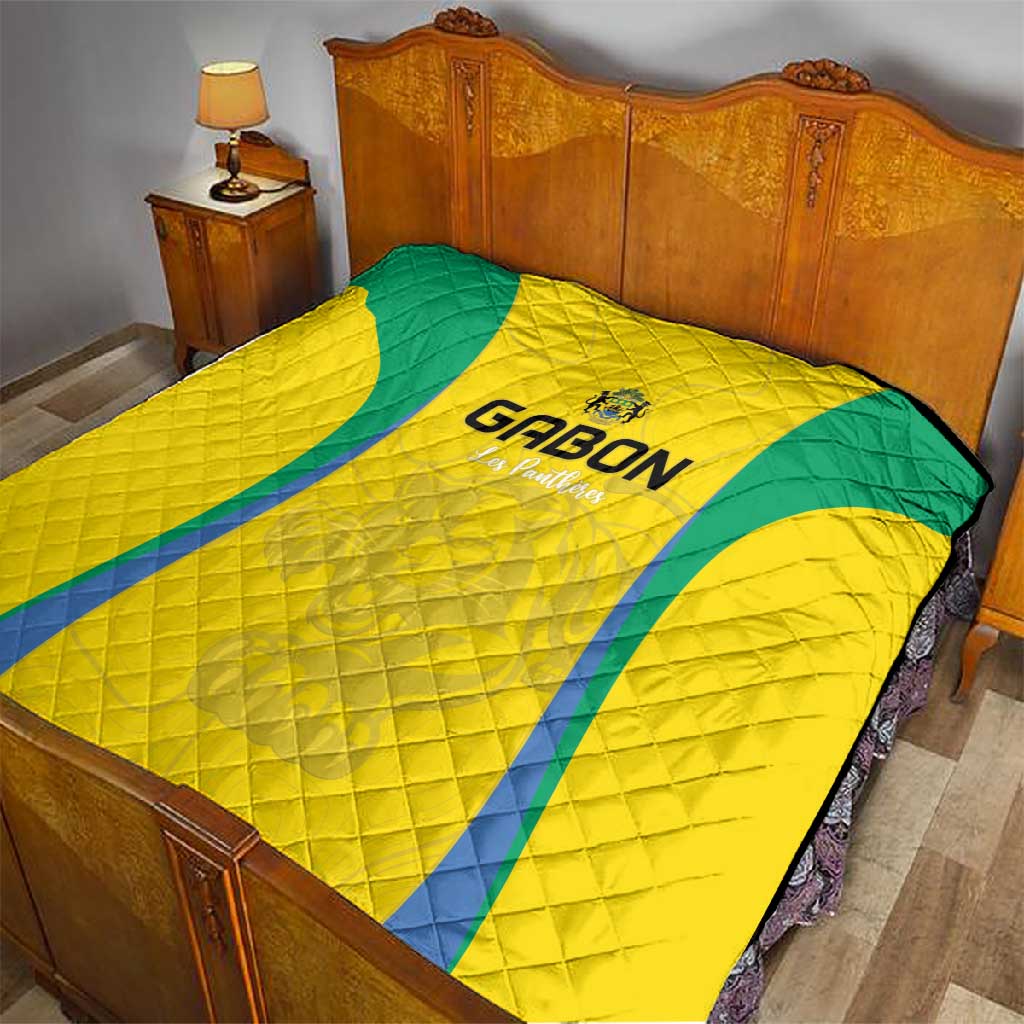 Gabon Football Quilt Go Champions Les Pantheres - Wonder Print Shop