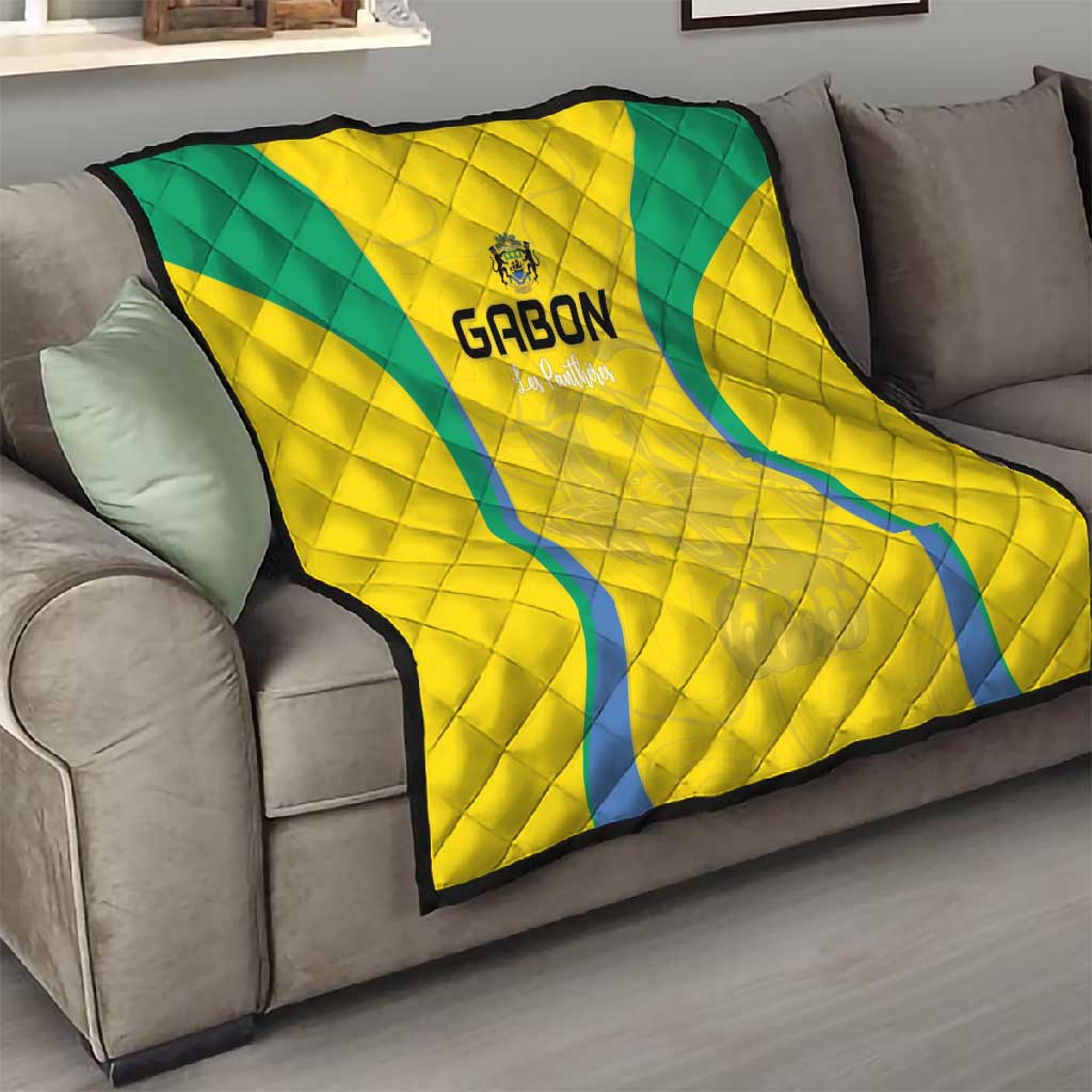 Gabon Football Quilt Go Champions Les Pantheres - Wonder Print Shop