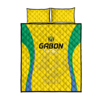 Gabon Football Quilt Bed Set Go Champions Les Pantheres - Wonder Print Shop