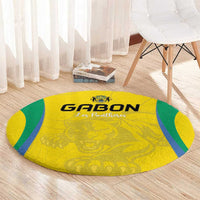 Gabon Football Round Carpet Go Champions Les Pantheres - Wonder Print Shop