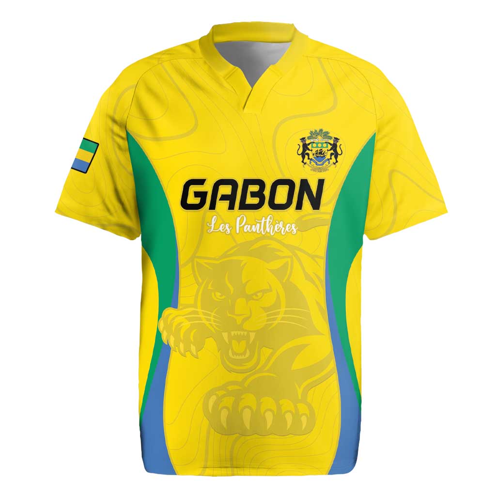 Custom Gabon Football Rugby Jersey Go Champions Les Pantheres - Wonder Print Shop
