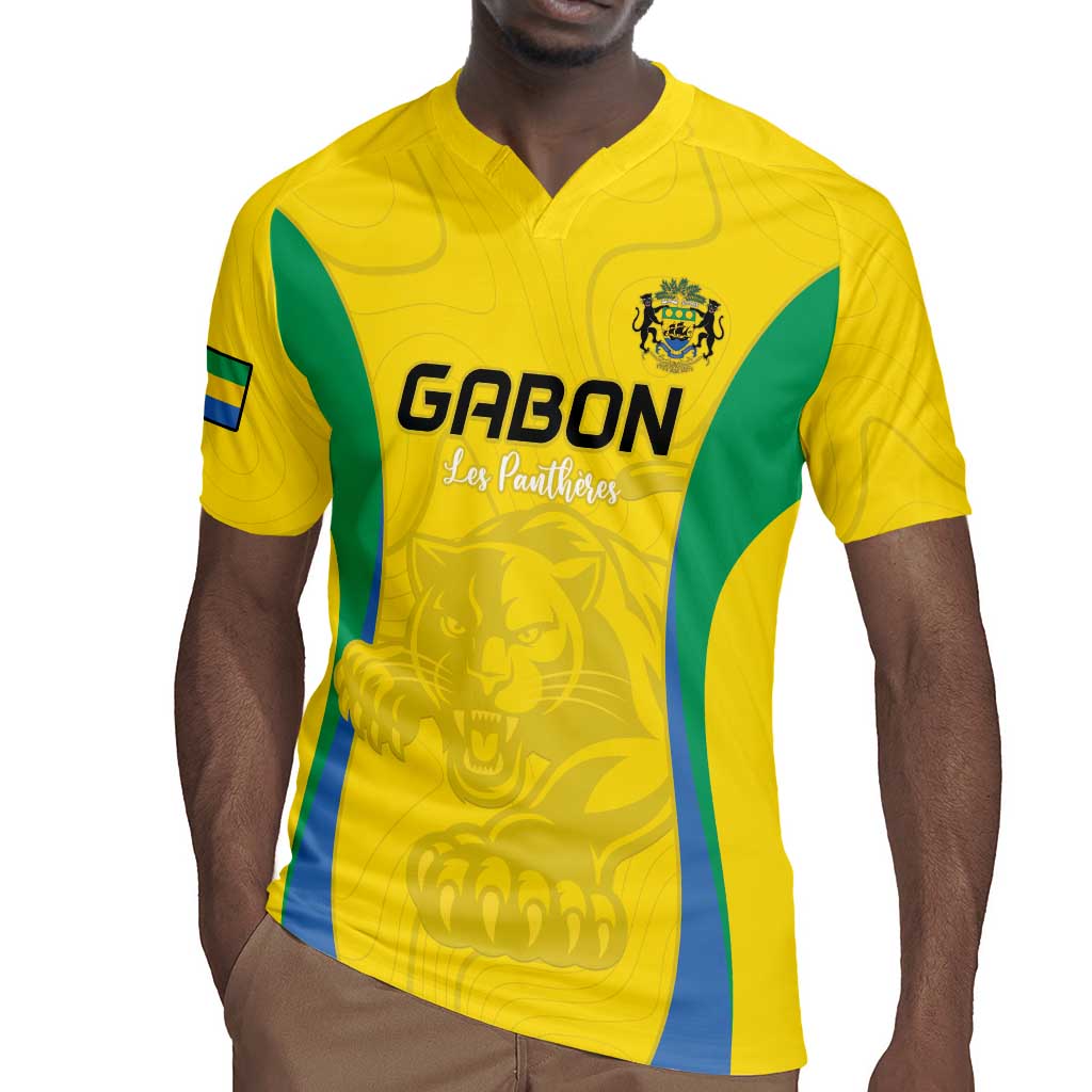 Custom Gabon Football Rugby Jersey Go Champions Les Pantheres - Wonder Print Shop