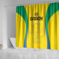 Gabon Football Shower Curtain Go Champions Les Pantheres - Wonder Print Shop