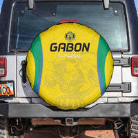 Gabon Football Spare Tire Cover Go Champions Les Pantheres - Wonder Print Shop