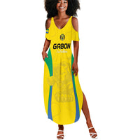 Custom Gabon Football Summer Maxi Dress Go Champions Les Pantheres - Wonder Print Shop