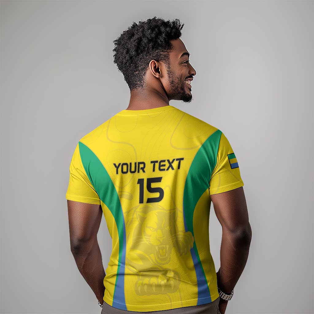Custom Gabon Football T shirt Go Champions Les Pantheres - Wonder Print Shop