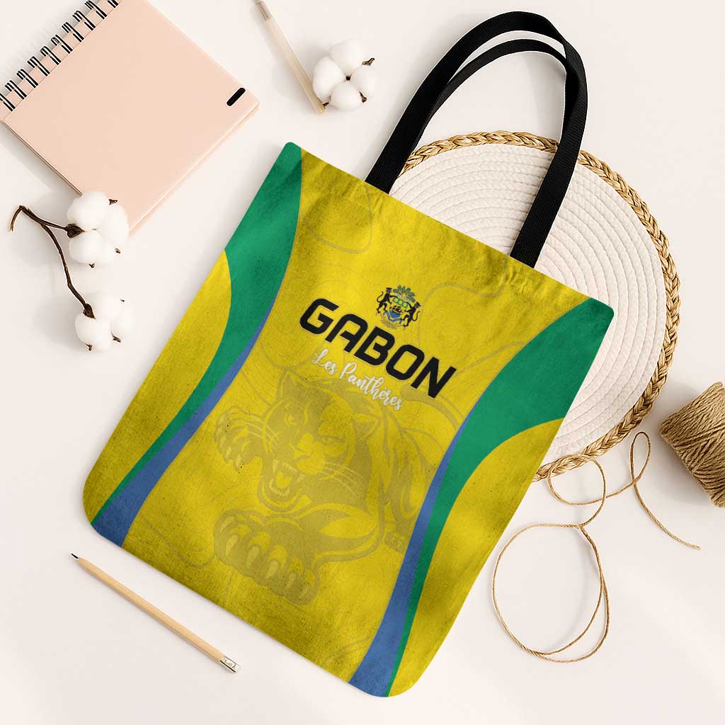Gabon Football Tote Bag Go Champions Les Pantheres - Wonder Print Shop