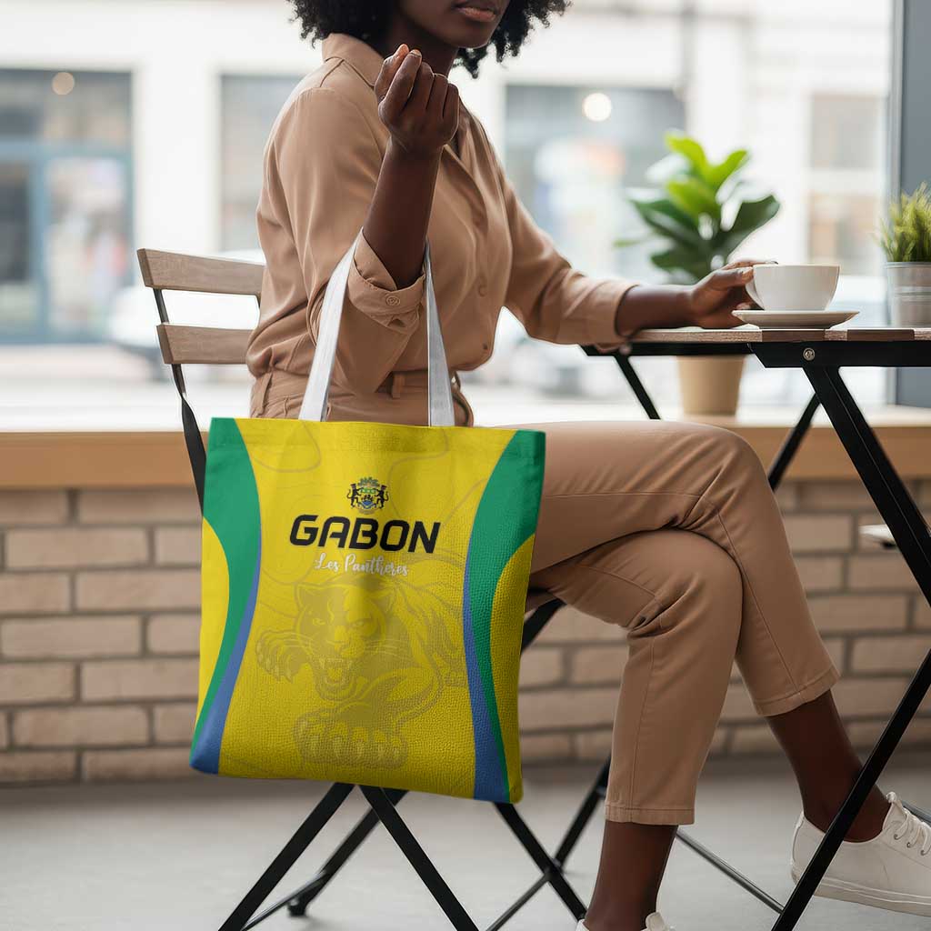 Gabon Football Tote Bag Go Champions Les Pantheres - Wonder Print Shop