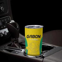 Custom Gabon Football Tumbler Cup Go Champions Les Pantheres - Wonder Print Shop