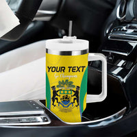 Custom Gabon Football Tumbler With Handle Go Champions Les Pantheres - Wonder Print Shop