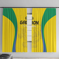 Gabon Football Window Curtain Go Champions Les Pantheres - Wonder Print Shop