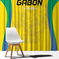 Gabon Football Window Curtain Go Champions Les Pantheres - Wonder Print Shop