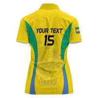 Custom Gabon Football Women Polo Shirt Go Champions Les Pantheres - Wonder Print Shop