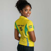 Custom Gabon Football Women Polo Shirt Go Champions Les Pantheres - Wonder Print Shop