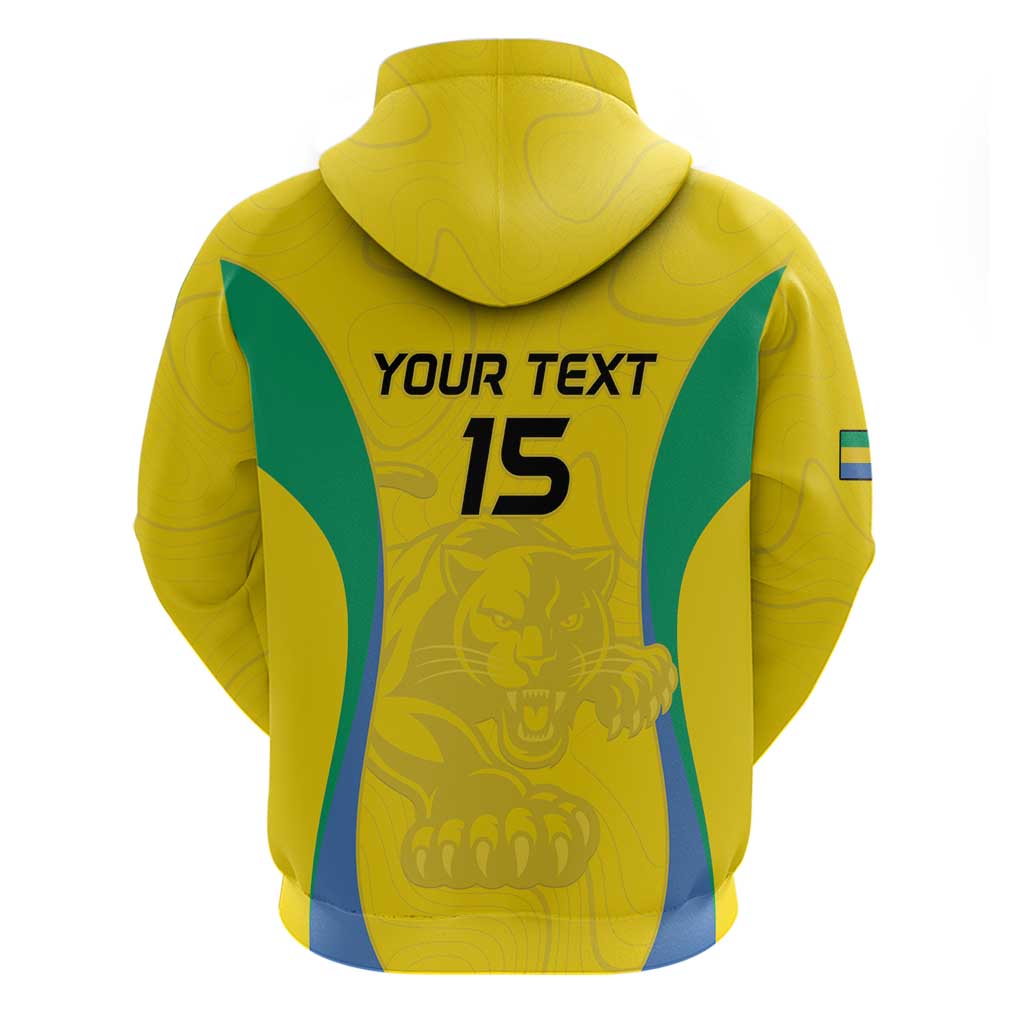 Custom Gabon Football Zip Hoodie Go Champions Les Pantheres - Wonder Print Shop
