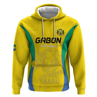 Custom Gabon Football Zip Hoodie Go Champions Les Pantheres - Wonder Print Shop