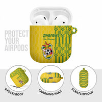 Zimbabwe Football AirPods Case Come On Warriors - Kente Pattern - Wonder Print Shop