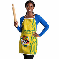 Zimbabwe Football Apron Come On Warriors - Kente Pattern - Wonder Print Shop