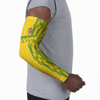 Custom Zimbabwe Football Arm Sleeves Come On Warriors - Kente Pattern - Wonder Print Shop