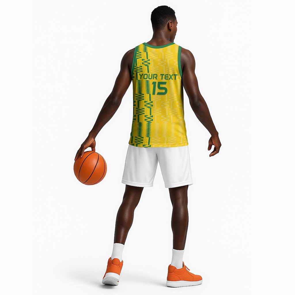 Custom Zimbabwe Football Basketball Jersey Come On Warriors - Kente Pattern - Wonder Print Shop