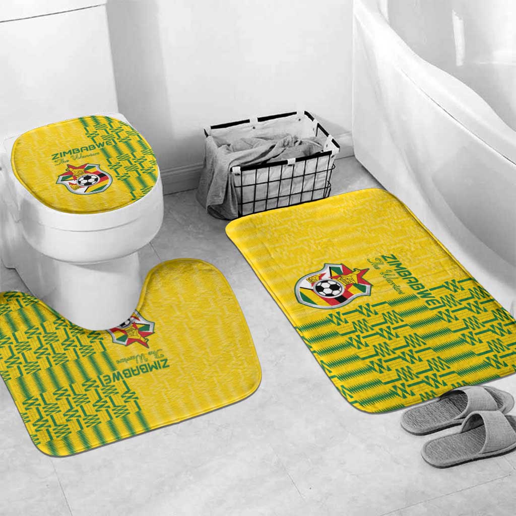 Zimbabwe Football Bathroom Set Come On Warriors - Kente Pattern LT15